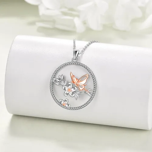 Vista 2 de VENACOLY OctopusButterfly Necklace 925 Sterling Silver Octopus Pendant fo Men Women Jewelry Gifts for Mother Dad