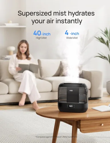 Vista 4 de Dreo Humidificadores inteligentes para dormitorio, humidificador supersized de gran tamaño de 4 L de llenado superior para habitación grande con 28