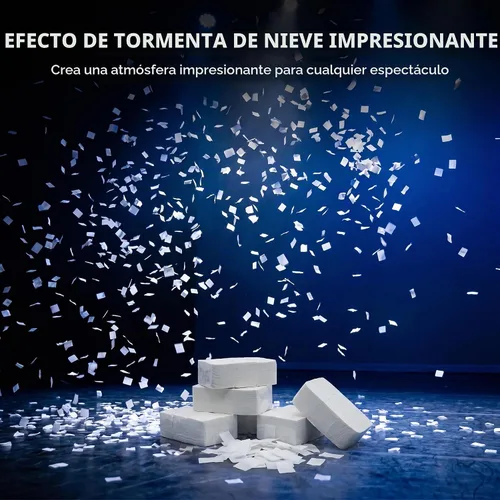 Vista 3 de Magic Snow Paper (paquete de 4, blanco) - Escamas instantáneas con efecto de ventisca para espectáculos mágicos y fiestas de Navidad Accesorio