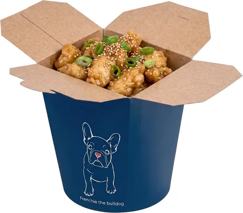 Vista 26 de Restaurantware Caja para llevar fideos de papel negro de 16 onzas, 200