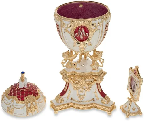Vista 6 de BestPysanky 1903 Royal Danish Musical Imperial Huevo de Pascua 9.6 pulgadas
