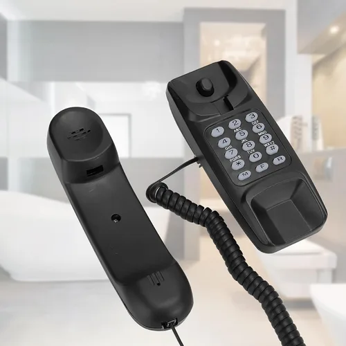 Vista 5 de Teléfono fijo de montaje en pared, uso doméstico del hotel sin pantalla, teléfono fijo de escritorio y montaje en pared, teléfonos con cable