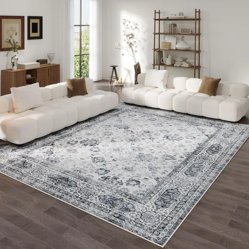 Vista 49 de Rugcomf Alfombra de Entrada de 2'x3' - Patrón Paisley, Tapete para Puerta de Entrada Interior, Floral Vintage, Lavable a Máquina, Alfombra
