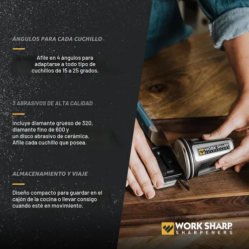 Vista 4 de Work Sharp Afilador de cuchillos rodantes, 4 ángulos de afilado, para todos los juegos de cuchillos de cocina