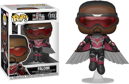 Vista 5 de Funko Pop! Marvel: El Halcón y el Soldado de Invierno - Figura de vinilo de Falcon (Flying) (incluye funda protectora de caja de pop)