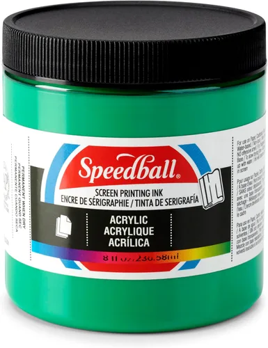 Vista 23 de Speedball Tinta acrílica para serigrafía, 8 oz, negra para impresiones en papel, fabricada en EE. UU