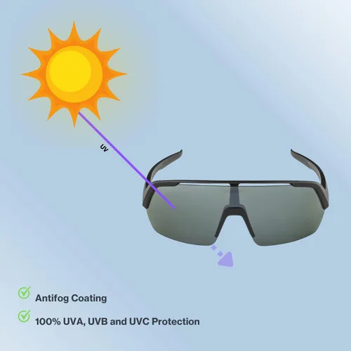 Vista 7 de ALPINA Gafas de ciclismo antivaho con espejo y que mejoran el contraste para hombres y mujeres, 100% protección UV, TURBO HR Q-LITE