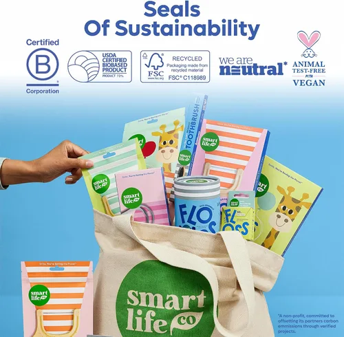 Vista 9 de SmartLifeco Púas de hilo dental ecológico de doble hilo (100 unidades) - Hilo dental hecho con mezcla de trigo y paja, blanqueamiento dental