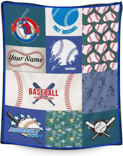 Vista 10 de Manta de béisbol para regalar – Manta deportiva de 30 x 40 pulgadas para niños, manta blanca de felpa suave para sofá, oficina