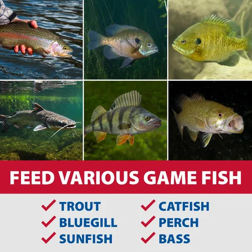 Vista 8 de The Pond Guy Game Fish Grower - Alimento flotante de pellets, nutrición acuática completa para lubina, trucha y bagre en estanques y lagos de agua