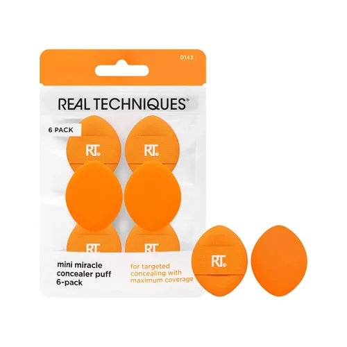 Vista 18 de Real Techniques Miracle Concealer Sponge, esponja de mezcla de maquillaje para corrector líquido y crema, forma alargada para una aplicación precisa