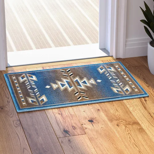Vista 9 de Masada Masada Rugs Southwest - Alfombra nativa americana de 2 x 3 pies, color verde