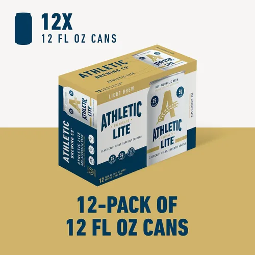 Vista 7 de Athletic Brewing Company Cerveza artesanal sin alcohol, baja en carbohidratos con cuerpo ligero de arroz y malta, combina con ensalada y pizza