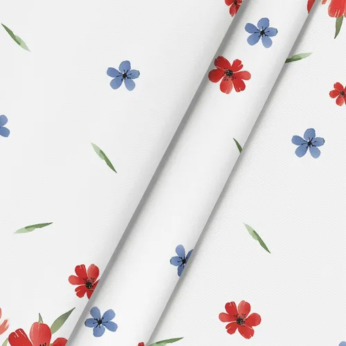 Vista 5 de Horaldaily Mantel del 4 de julio de 52 x 72 pulgadas, diseño patriótico de flores de amapola en acuarela, Día de la Independencia, Día