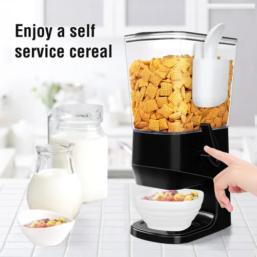 Vista 7 de Dispensador de cereales para encimera con cuencos y cucharas, contenedores de cereales para almacenamiento en despensa, organizador de aperitivos