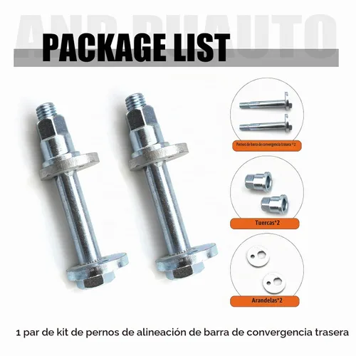 Vista 5 de 6508486AA Kit de pernos de alineación de eslabones de dedo trasero, pernos de inclinación traseros para Dodge Avenger Caliber Durango Journey