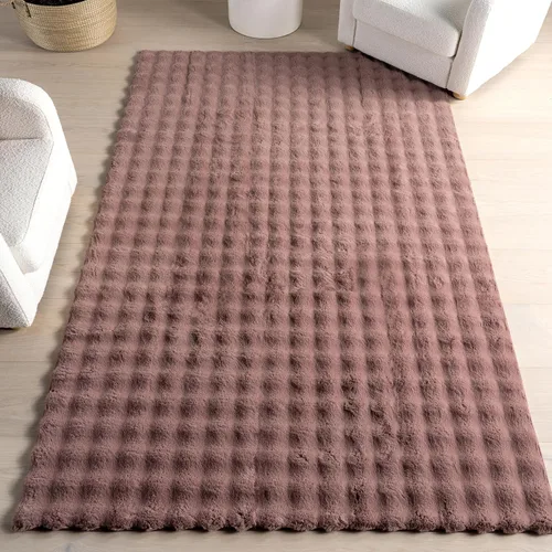 Vista 23 de nuLOOM Alfombra de Área de Felpa Acogedora de 5' x 8', Lavable a Máquina, Antideslizante, Alfombra Shag Suave y Esponjosa para Sala de Estar, Rubor
