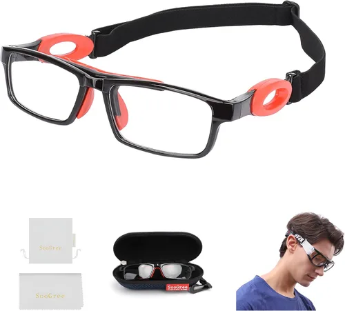 Vista 9 de SooGree Sports Goggles Racquetball Glassess Basketball Football Soccer Goggles for Men & Women Adjustable Strap