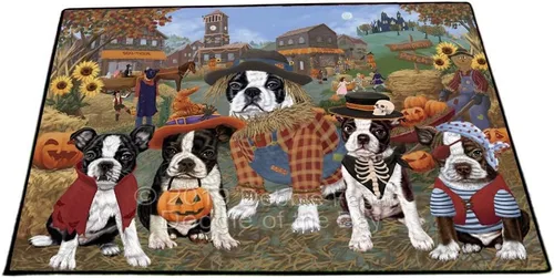 Vista 14 de Doggie of the Day Boston Terrier Dogs Floor Mat - 4th of July Independence Day - Best Dog Doormat - Protector Decor - Unique Portrait Art - Premium