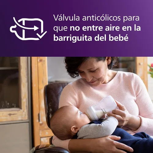 Vista 5 de Philips Avent SCD838/04 - Set de regalo para bebé azul con biberón natural con tetina de respuesta natural y Snuggle