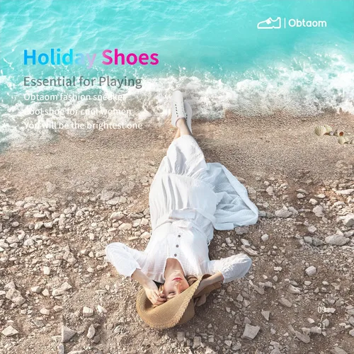 Vista 6 de Obtaom Zapatillas de lona para mujer, con espuma viscoelástica, cómodas, sin espalda, para vacaciones