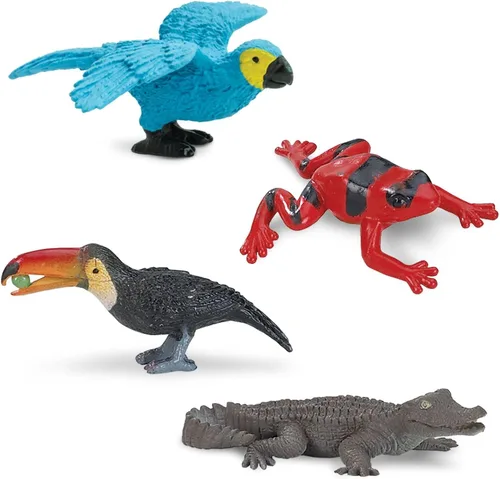 Vista 5 de Tubo de figuras TOOB® de la selva lluviosa, de la marca Safari Ltd.