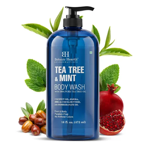 Vista 21 de Botanic Hearth Gel de ducha British Rose & Almond – Gel de ducha hidratante con manteca de karité, limpiador suave y rehidratante, libre de sulfatos