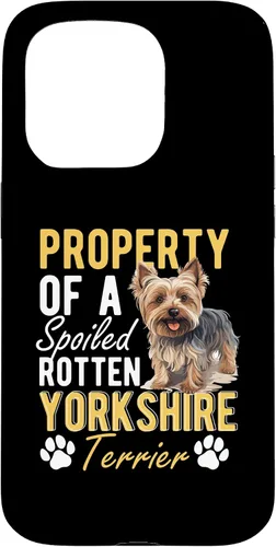 Vista 14 de iPhone 16 Dog Yorkie - Property of a spoiled rotten Yorkshire Terrier Case