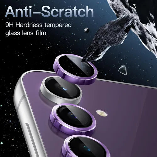Vista 4 de JETech Protector de lente de cámara para Samsung Galaxy S23 FE 6.4 pulgadas, cubierta de anillo individual de metal de vidrio templado 9H
