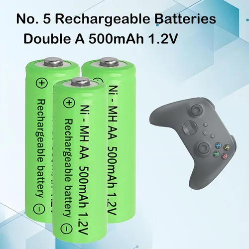 Vista 7 de 1.2 voltios AA 500mAh solar de larga vida recargable baterías verdes, doble A de hidruro de metal de níquel para luces decorativas al aire libre