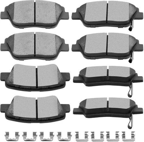 Vista 22 de SCITOO - Juego de pastillas de freno de cerámica, 8 pastillas de freno para BMW 740i 1995, 1997-2001, BMW 740i, 1995-2001 para BMW 740iL, 2000-2003