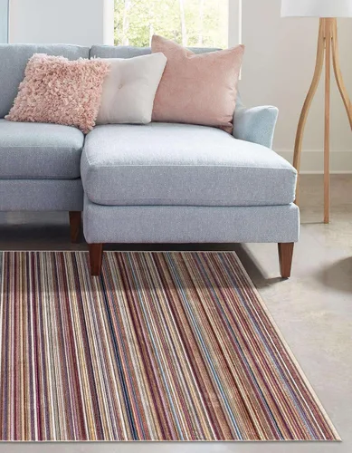Vista 4 de Unique Loom Deepa Collection - Alfombra estática (2 pies x 3 pies 1 pulgada, rectangular, multi/ gris)
