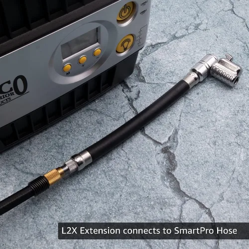 Vista 9 de JACO SmartPro - Compresor de aire para inflador de neumáticos de 12 V (máximo 100 PSI) con extensión de manguera Lightning L2X (paquete)
