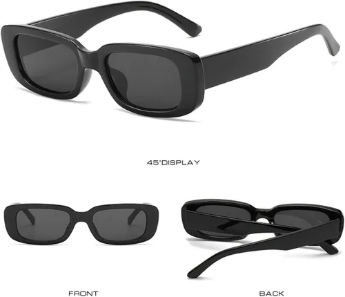 Vista 6 de BOJOD Gafas de sol rectangulares para mujer, gafas de sol retro a la moda, protección UV 400, gafas de marco cuadrado