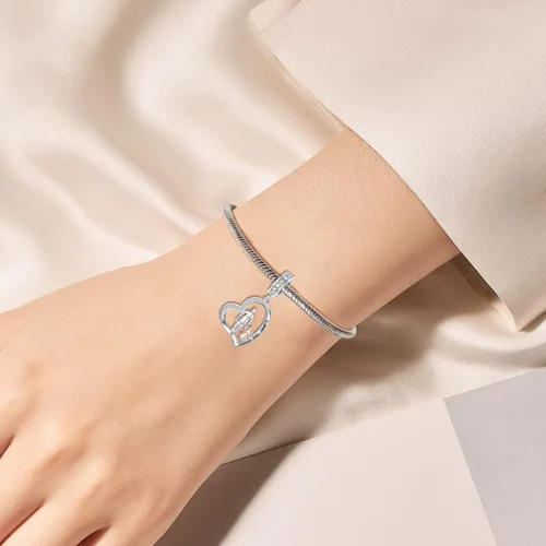 Vista 172 de PROESS Dije para padre, madre e hija, pulsera de plata de ley para pulseras, regalos de cumpleaños, día de San Valentín, para hija, madre, amante
