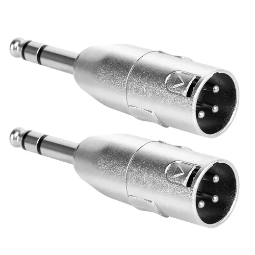 Vista 16 de Adaptador TRS Hembra de 1/4" a XLR Paquete de 2 - Conector TRS de 6.35mm 1/4" a XLR
