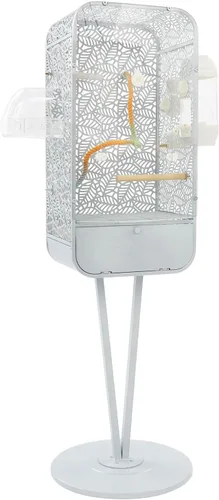 Vista 33 de Jaula de pájaro de metal,Jaulas grandes para periquitos para loro,Cockatiel Estilo-11