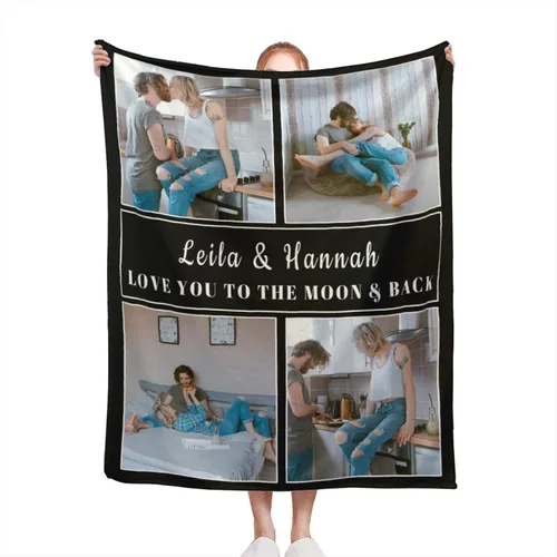 Vista 41 de Manta personalizada con texto de fotos, manta personalizada con mis propias fotos, manta conmemorativa personalizada para madres para mamá, papá