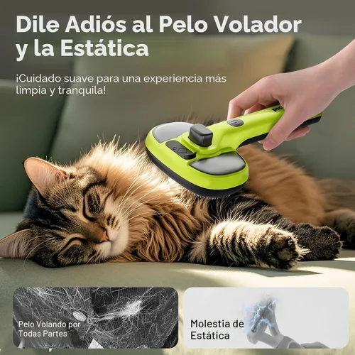 Vista 4 de Pecute Self-Cleaning Steam Dog Cat Brush & Leave-in Conditioner, Cool Mist