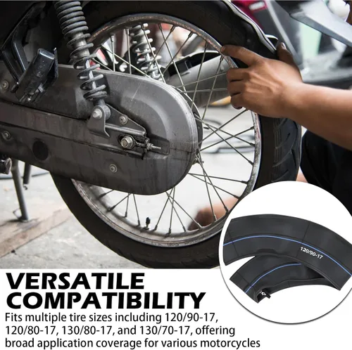 Vista 3 de Tubo interior 120/90-17 TR4 - Vástago de válvula recto, compatible con varios tamaños de neumáticos
