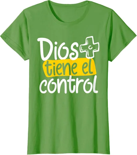 Vista 3 de Regalo Cristiano En Español Christian Spanish Dios Tiene Con Camiseta, Negro