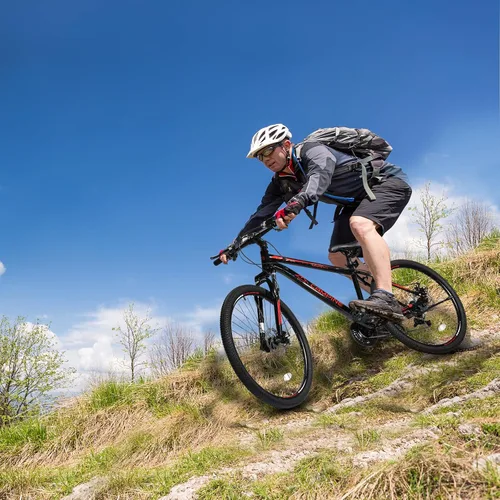 Vista 7 de Ktaxon Bicicleta de Montaña 24/26/27.5 Pulgadas para Hombres y Mujeres con Bicicletas de 21 Velocidades para Adultos, Freno de Disco Doble
