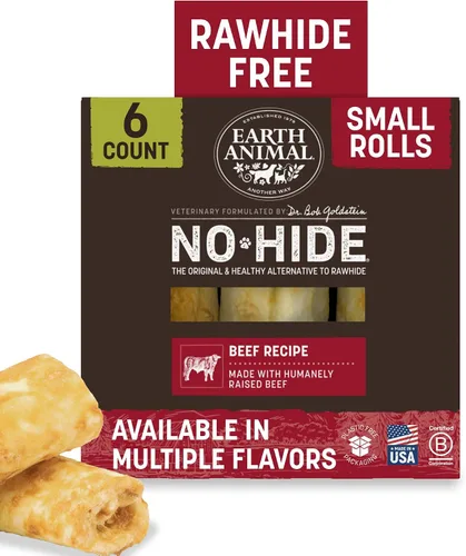 Vista 18 de Earth Animal No Hide - Masticables sin cuero para perros pequeños, sabor a tocino y queso de hamburguesa de la parrilla, libres de cuero crudo - 6