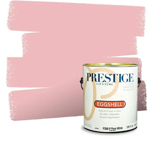 Vista 297 de Prestige Paints Pintura exterior e imprimación en uno, 1 galón, plano, coincidencia comparable de Valspar* Amber Rose*