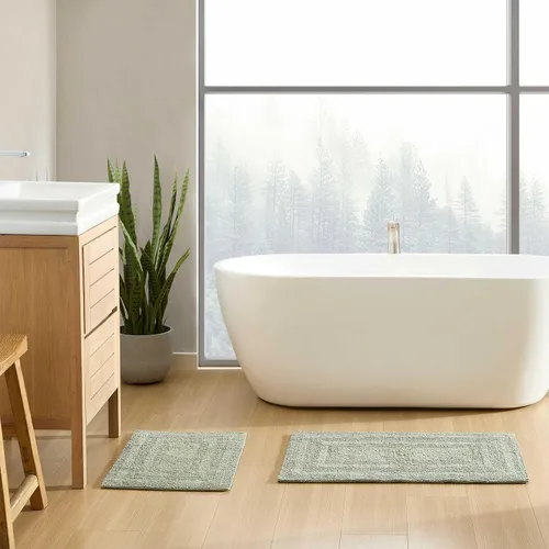 Vista 16 de Eddie Bauer - Alfombra de baño, alfombra de pasillo de algodón 100% suave y afelpado con mechones, altamente absorbente, de secado rápido y con Beige