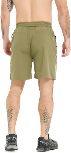 Vista 3 de WENRONSTA Pantalones cortos deportivos de entrenamiento para hombre, de secado rápido, ligeros, de tenis activos, de 7 pulgadas, pantalones cortos