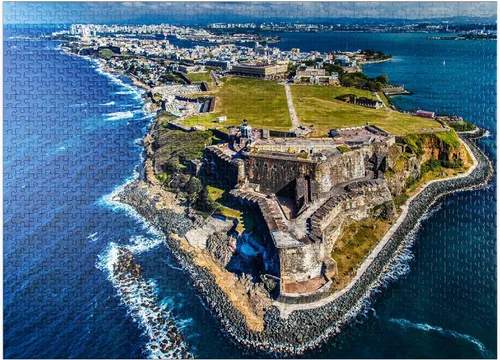 Vista 9 de MyPuzzle - Vista aérea del Castillo San Felipe del Morro en el Viejo San Juan, Puerto Rico, rompecabezas prémium de 100 piezas para adultos