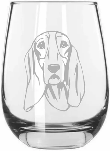 Vista 376 de Shar Pei (chino) - Vaso de vino sin tallo grabado para perro, 15.25 onzas