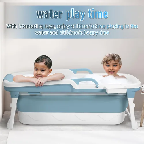 Vista 5 de Portable Tub for Adults, Foldable Bathtub, 51 inch Collapsible Soaking