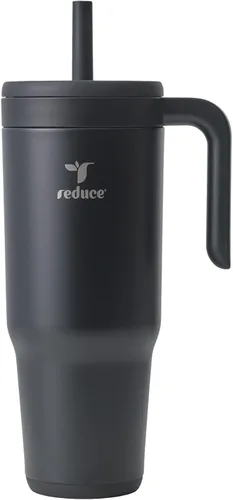 Vista 17 de REDUCE Chiller - Vaso térmico aislado al vacío de 40 onzas con pajita de silicona a prueba de derrames, tapa de Tritán sostenible con marcadores